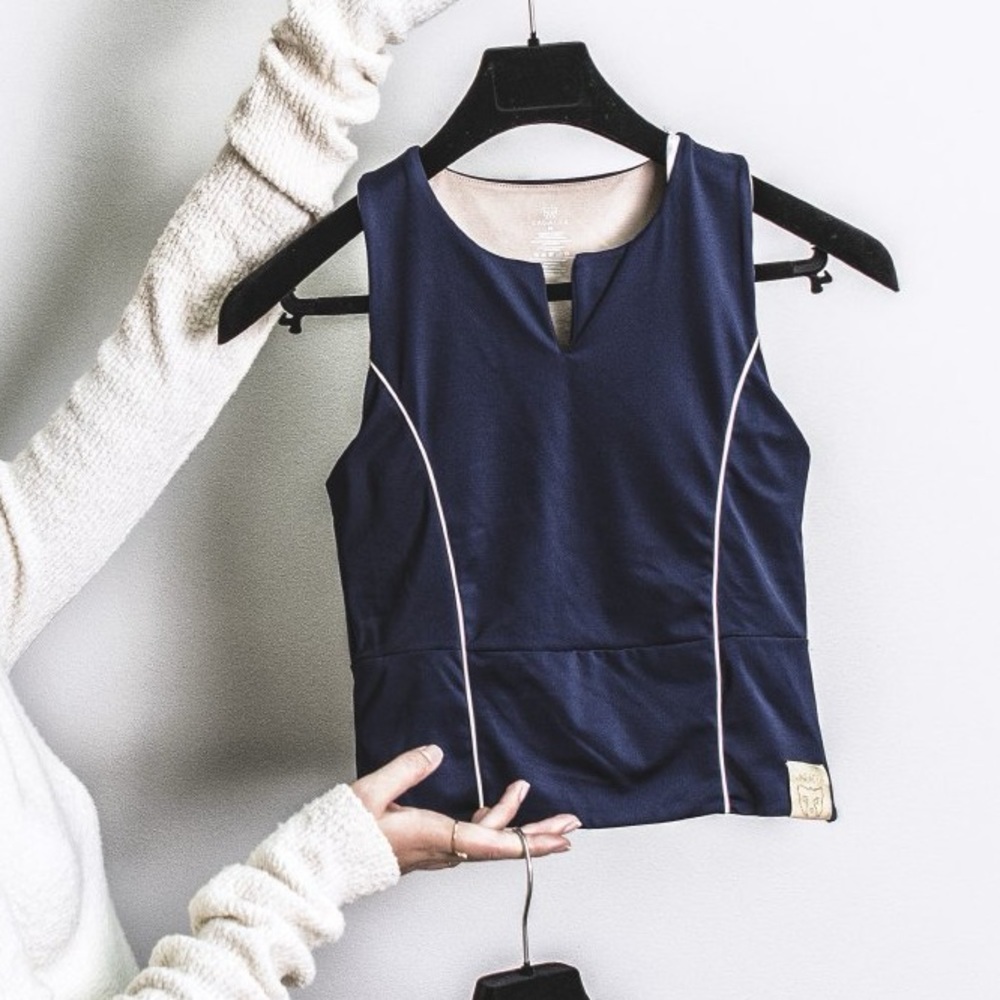 NWOT LAGATTA eco friendly support athletic tank  Navy Blue small